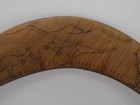 Vtg Wooden Australian Returning Boomerang Kangaroo Carved Throwing Flying 18 