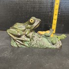 1882 Cast Iron Mechanical Bank - The Two Frogs - Original Bank By J  E  Stevens