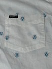 O neill Men s Ivory Floral Standard Fit Short Sleeve Button-up Shirt Size Large