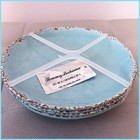 Tommy Bahama Set Of 4 Melamine 9  Salad Plates Turquoise Blue Rustic Crackle New