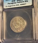 Wow  Icg Ms65 18xx Rare Paraguay 20 Cents On Arg  20c -pattern Die   Toned