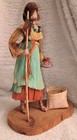 Iroquois Corn Husk Doll Hand Made Signed Ellen S  Goode Dated 2003