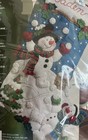 Bucilla Snowman Games Felt 18  Christmas Stocking Kit 86301