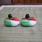 Vintage Black Americana Boy On Cabbage Salt   Pepper Shakers Set