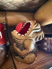 2016 Tikirob Little Tiki Monster Tiki Mug Rare  tongue Out  Woodgrain Edition