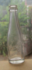Vintage Mini 3 5  Clear Glass Dr  Pepper Advertising Bottle With Raised Letters