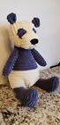 Jellycat Cordy Roy Blue   White Panda Bear Corduroy Soft Toy Animal 16  Rare Htf