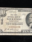 1929  10 The 1st National Bank Of Rockwood Pa National Currency  5340 8 Sm Known