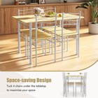 47-inches Dining Table Set 4 Rectangular Kitchen Table W  4 Dining Chairs Metal