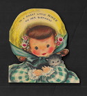 Vintage 1952 Hallmark Greeting A Sweet Little Niece On Her Birthday Card Girl