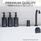 Bathroom Dispenser Set Of 3 Luxury Shower Soap Bottles With Pump Labels