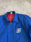 Vtg 70s Greyhound Bus Driver Jacket Coat Todd Uniform Usa Blue Full Zip Xl