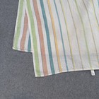 Vtg European Linen Tea Towel Stripe Pastel Kitchen Dish Cloth 36x19 Hanging Loop