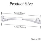 Elandy 2pcs Mens Tie Clips Shirt Collar Clip Necktie Bar Pinch Clip With Gold 