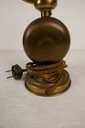 30s 40s Era Brass Tone Accent Or Side Table  Reading Vintage Retro Light Lamp