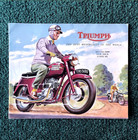 1959 Triumph Motorcycle Brochure Bonneville Tiger-110 100 Trophy-650 Speed Twin