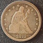 1875 S Twenty Cent Piece Nice Xf Extra Fine Details Us 20c Type Coin 