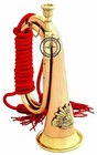 12 Inch Brass   Copper Bugle Army Military Forces Horn With Silk Tassel Bugle