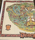 Walt Disney s Disneyland Large Map Wall Poster 1987 Vintage 30  X 44  Disney