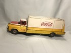 Vintage 1950 s Allen Haddock Coca-cola Tin Lithograph Truck Made In Japan Used