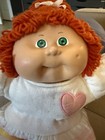 Cabbage Patch Kids Doll - Vintage 1985 Blue Signature  Red Hair Green Eyes