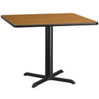 42  Square Natural Laminate Table Top With Base - Table Height Restaurant Table