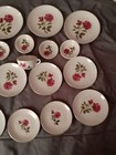 Vintage Child s Tea Set Pieces  rose  - Plates   Tiny Bowls -made In Japan