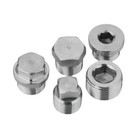 1 8  1 4  3 8  1 2  -1 5  Bsp Npt Male Countersunk Hex Square End Plug Stainless