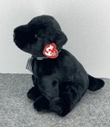 Ty Beanie Buddies Luke The Black Lab Dog 10  Plush Stuffed Animal Buddy