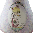 Vtg Precious Moments Lampshade Clip-on 1999 Girl W  Goose Pastel Cottagecore
