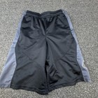 Under Armour Shorts Youth Large Black Gray Heatgear Basketball Mesh Loose Fit
