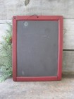 Early Antique School Slate Chalkboard Mortise   Pin Wood Frame New Red Milk Pt