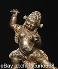 8  Old Tibet Bronze Gilt Buddhism Mahakala Wrathful Deity Buddha Statue