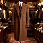 Cashmere Men Long Overcoat Wool Coat Double Breasted Winter Business Outwear