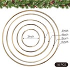10 Pcs Gold Dream Catcher Rings  Macrame Wreath Hoops In 5 Sizes For Diy Crafts 