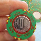 Vintage Lot Of 59  25 Hilton Mayaguez Puerto Rico Casino Chips
