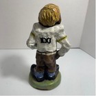 Vintage Rare Football Player Figurine Statue 100 Jersey Blue Helmet Ceramic Art