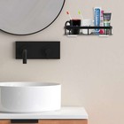 Rustproof Shower Shelf Aluminum Wall Mount No Drill Rack Bathroom Storage Holder