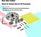 Star Disc Cutter 5mm To 31mm Set Of 10 Punches  Fit For Jewelry Dies Ewelry Tool