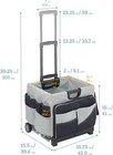 Universal Rolling Cart And Canvas Organizer - Black grey