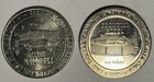 2 Vintage  1 Gaming Tokens - 2 Frontier Tokens 1979 1967  Las Vegas   21