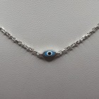 925 New Sterling Silver Necklace-evil Eye 3mm 16  2  Extension Free Shipping