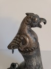 Antique Chinese Hand Chased Silver Ewer - Dragon Designs On Bird Form
