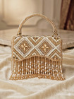 Luxury Crystal Beaded Bridal Clutch Bag Evening Hobo Purse Wedding Party Handbag