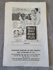 Vintage Original 1954 Hell s Half Acre Movie Theatre Advertisement Section Flyer