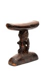 African Figural Headrest  Crouching Figure  Dr Congo Luba songye chokwe Style