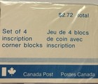 Canada Stamps Scott 813 Wildlife  Matched Set 4 Corner  Blocks Mnh