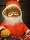 Vintage 1960 s Wind Up Tin Mechanical  Santa Turning Pages Book Works  Japan Box