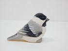 Chickadee Tit Bird Figurine Sculpture Mini Wood Art Statue Decor Carve Ornament