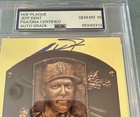 Jeff Kent Signed Gold Hof Plaque Postcard Yellow Hof Giants Autograph Psa dna 10